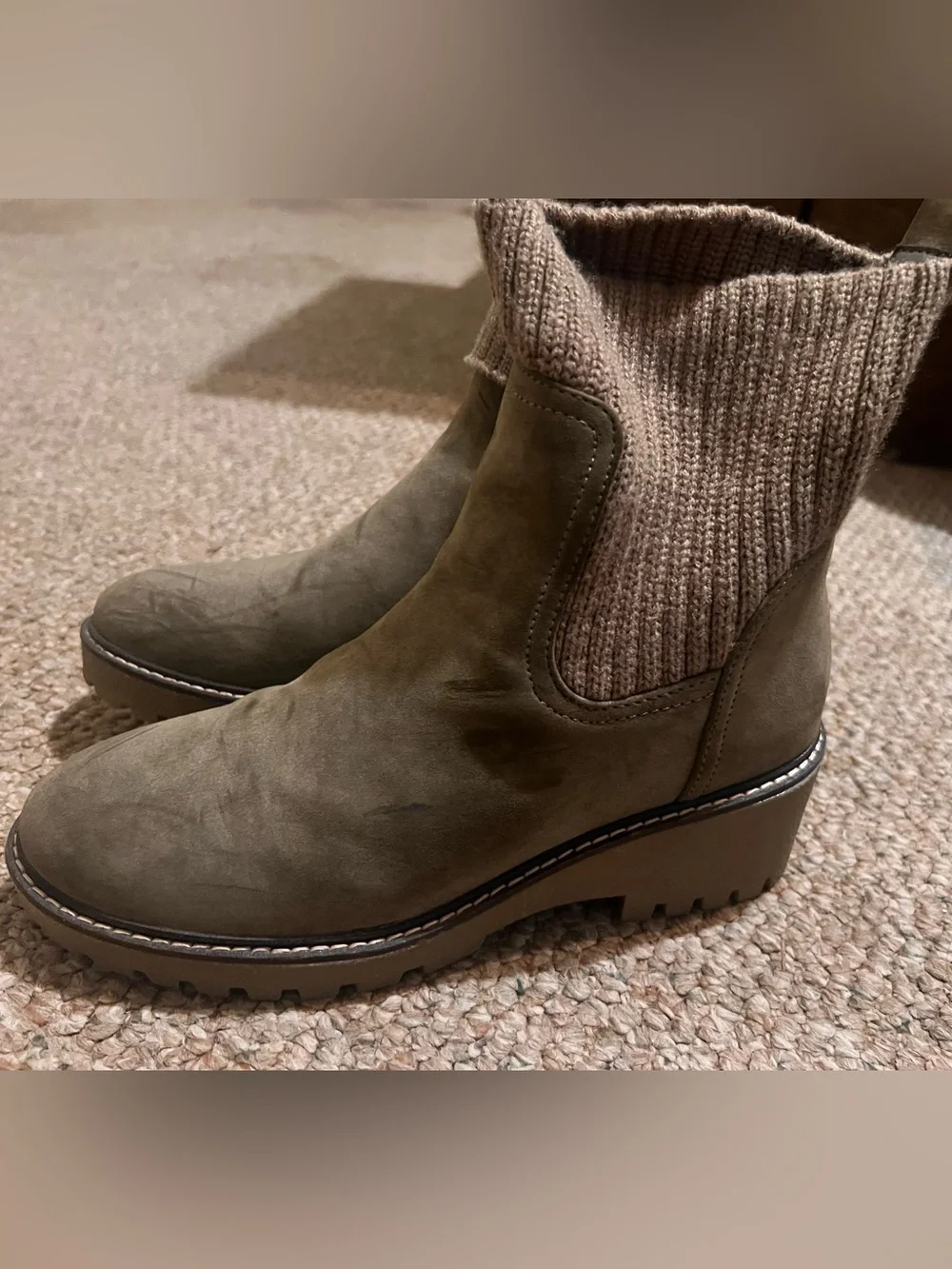 MIA Kara Sweater Knit Ankle Boots – Women’s Size 8M